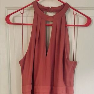 Elegant Pink Sleeveless Dress